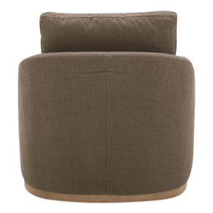 Moe's Linden Swivel Chair in Soft Taupe with Cushion