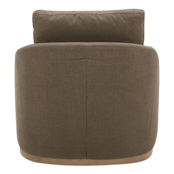 Moe's Linden Swivel Chair in Soft Taupe with Cushion