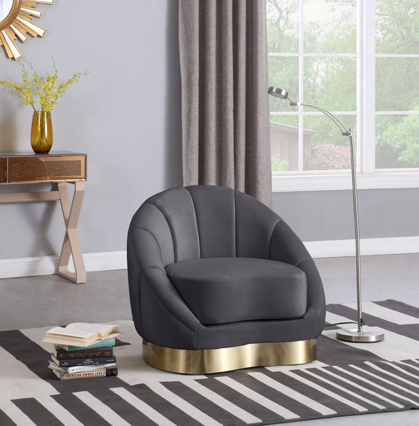 Jesse Chair In Grey Velvet