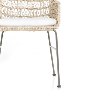 Bandera Dining Chair W/ Cushion In White