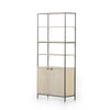 Trey Modular Wide Bookcase In Dove Poplar