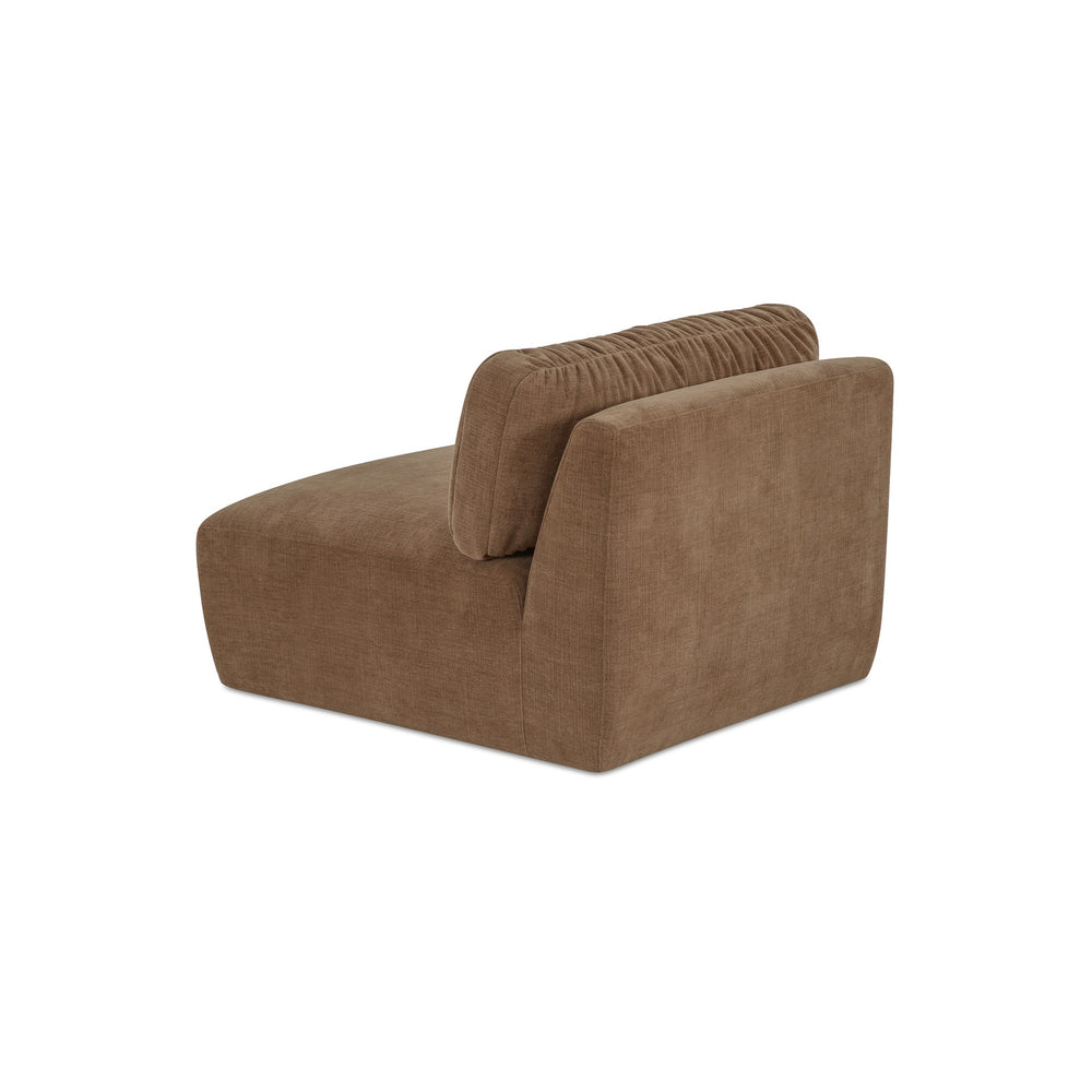 Moe's Matina Slipper Chair in Taupe Chenille