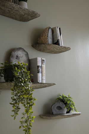 Floating Wall Shelf, Gray Stone, Smallall