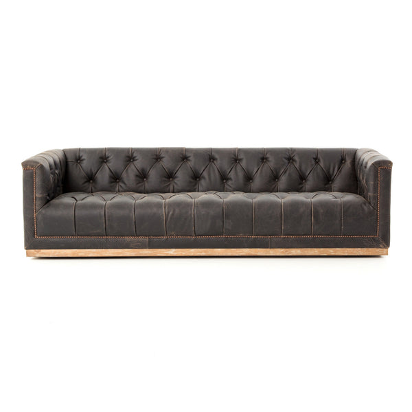 MAXX 95" SOFA IN DESTROYED BLACK