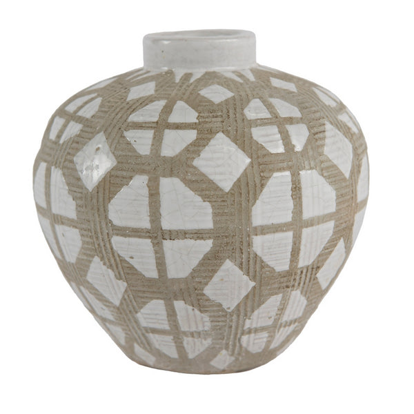 Graphic Ceramic Oval Vases