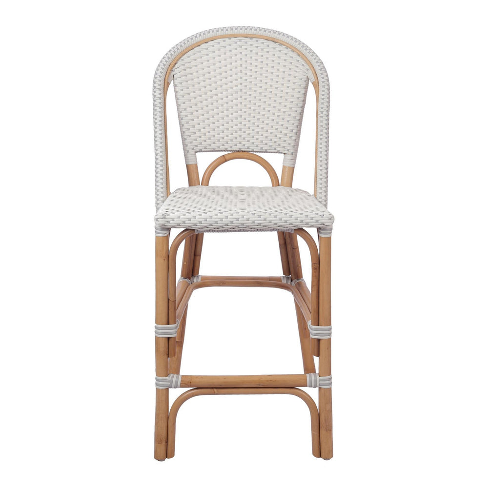 Avignon Paris Bistro Counter Stool In White/ Gray