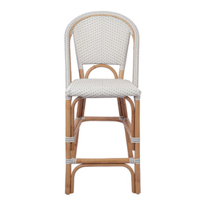 Avignon Paris Bistro Counter Stool In White/ Gray