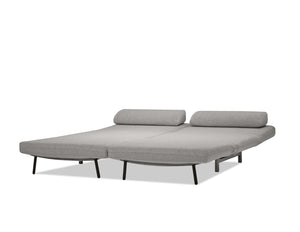 ISO Double Fabric Motion Sofa in Double silver fabric