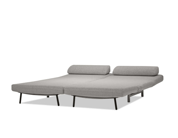 ISO Double Fabric Motion Sofa in Double silver fabric