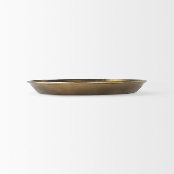 Eagan 20.0L x 20.0W x 1.8H Brass Aluminium Tray Medium