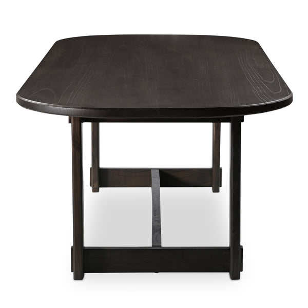 Glenn Oval Dining Table in Dark Brown Neem Wood