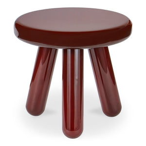 Moe's Joy Accent Table in Deep Red Lacquer