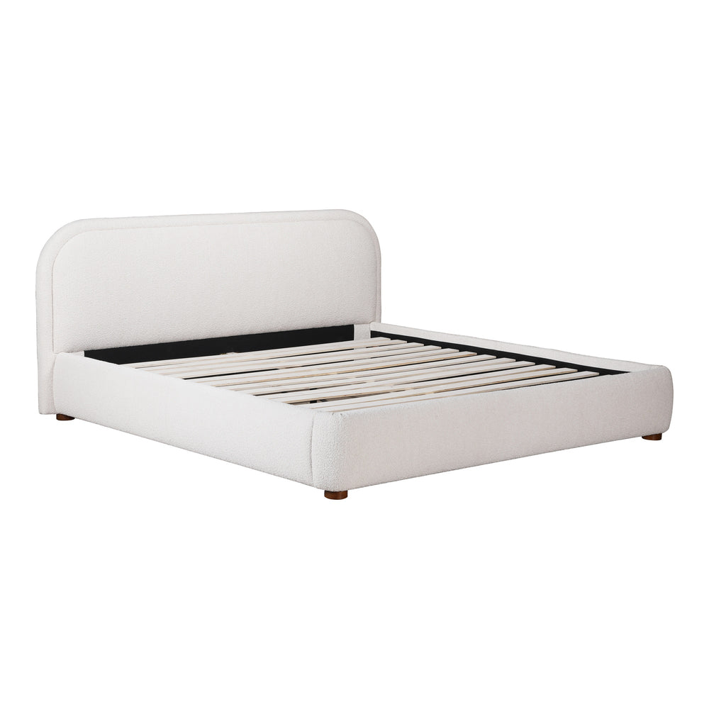 Moe's Colin Queen Bed in Oatmeal Velvet