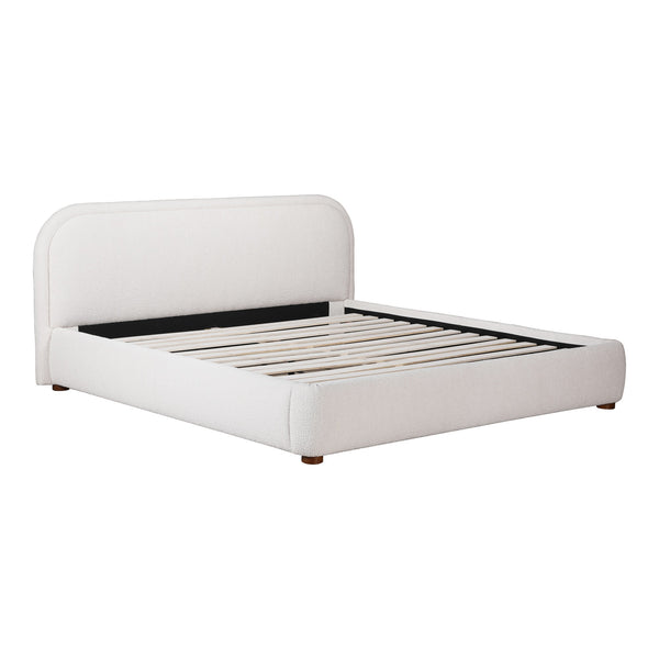 Moe's Colin Queen Bed in Oatmeal Velvet