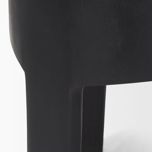 Riya Solid Black Wooden Stool