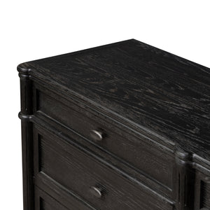 Toulouse 9 Drawer Dresser In Dstrssd Black