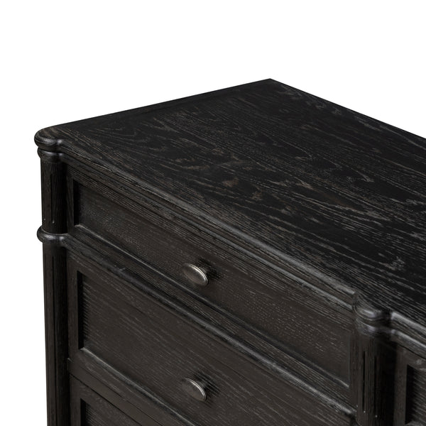 Toulouse 9 Drawer Dresser In Dstrssd Black