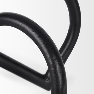 Locke Large Matte Black Metal Decorative Object