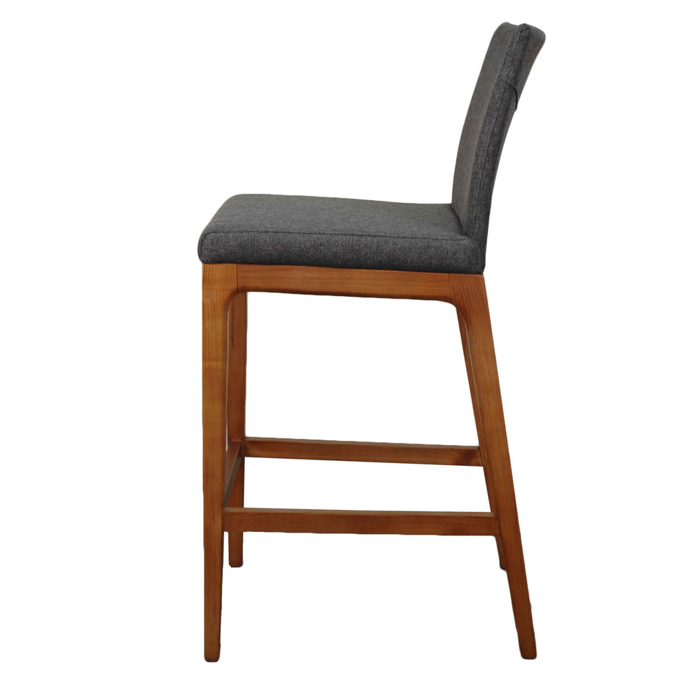 Devon Fabric Counter stool Walnut Legs In Night Shade