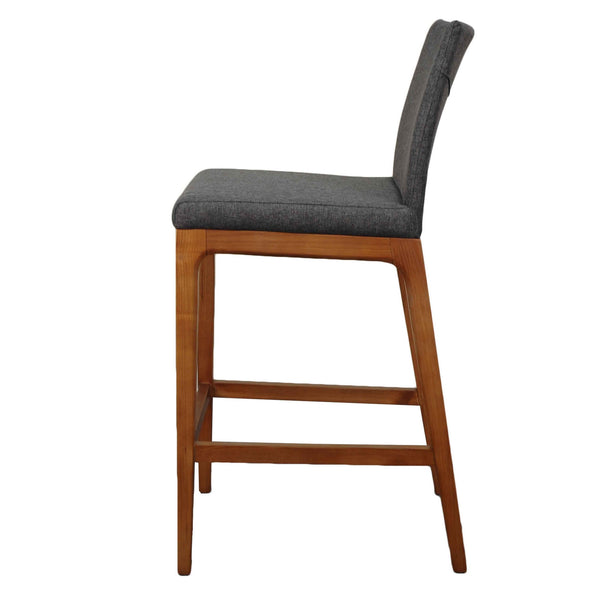 Devon Fabric Counter stool Walnut Legs In Night Shade