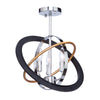 Cosmic CL15112 Semi Flush in Dark Bronze, Chrome, Satin Brass