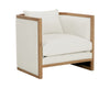 CHLOE LOUNGE CHAIR - NATURAL - HEATHER IVORY TWEED