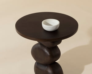 PAPLO END TABLE - MEDIUM BROWN