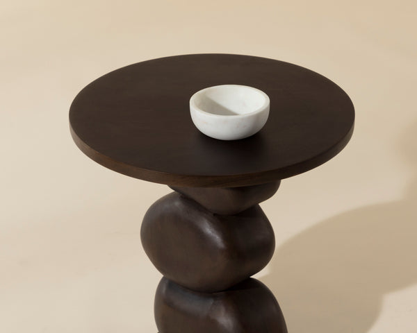 PAPLO END TABLE - MEDIUM BROWN