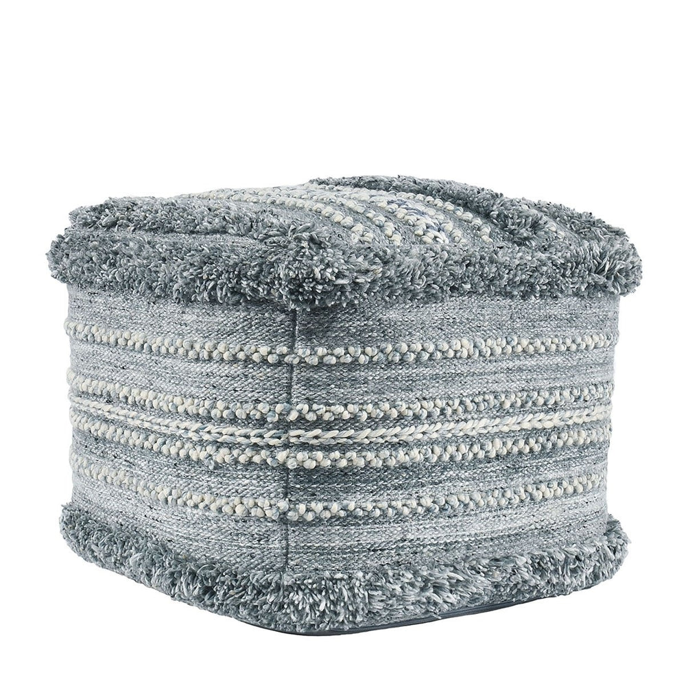 Performance Elko Pouf - Handwoven Blue Multi