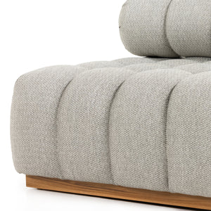 Roma Outdoor Sectional In Armless Pc In Ash