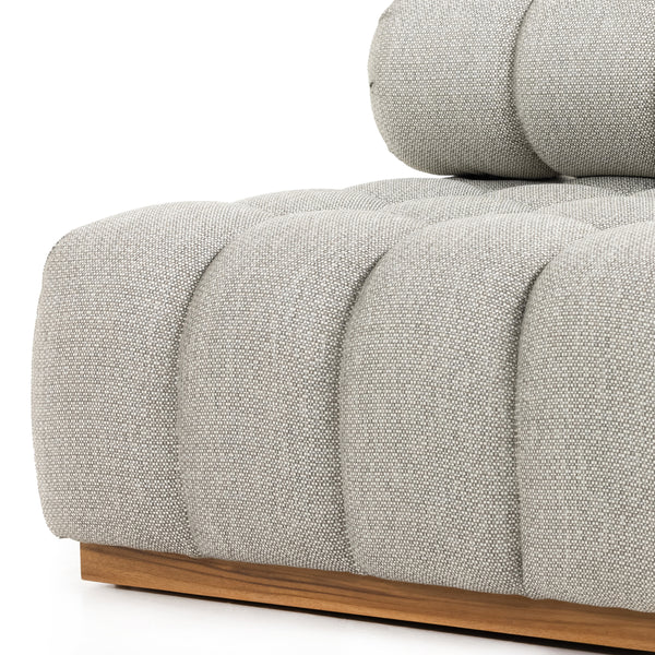 Roma Outdoor Sectional In Armless Pc In Ash