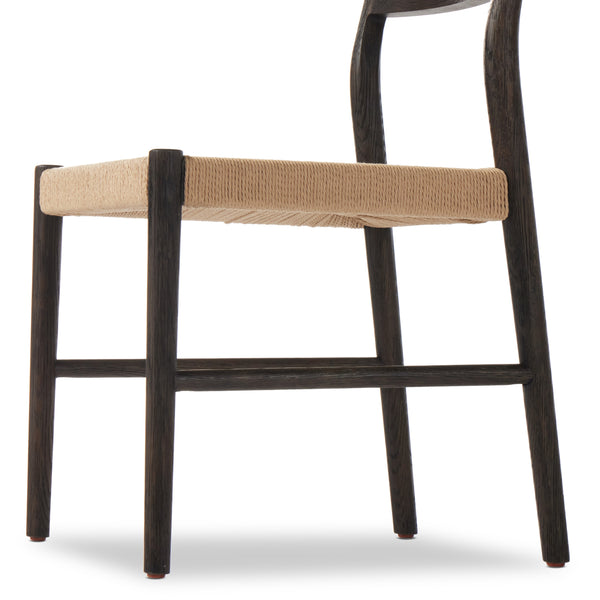Glenmore Woven Dining Chair In Light Carbon