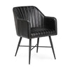 Leon Leather Dining Chair - Midnight Raven