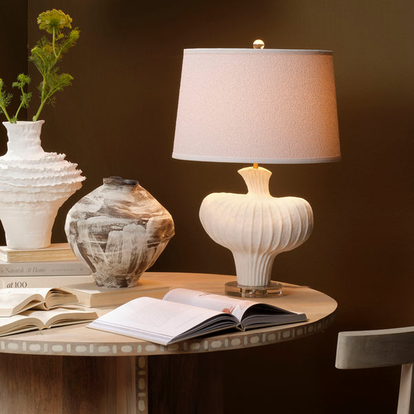 Colette Ceramic Table Lamp with Polyester Shade