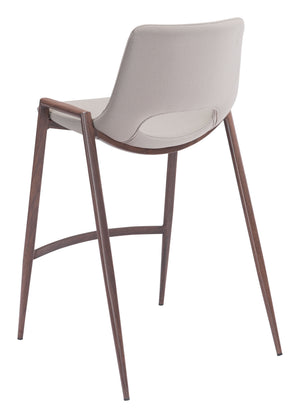 Desi Counter Stool (Set of 2) Beige & Walnut