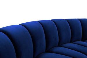 Lynda 2pc. Modular Sectional In Navy Velvet