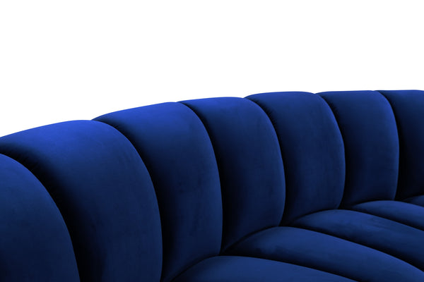 Lynda 2pc. Modular Sectional In Navy Velvet