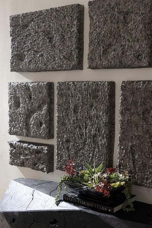 Etched Rock Puzzle Wall Tiles, Set of 9