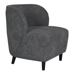 Laffont Sungkai/Mindi Chair in Charcoal Black with Ocean Grey Fabric