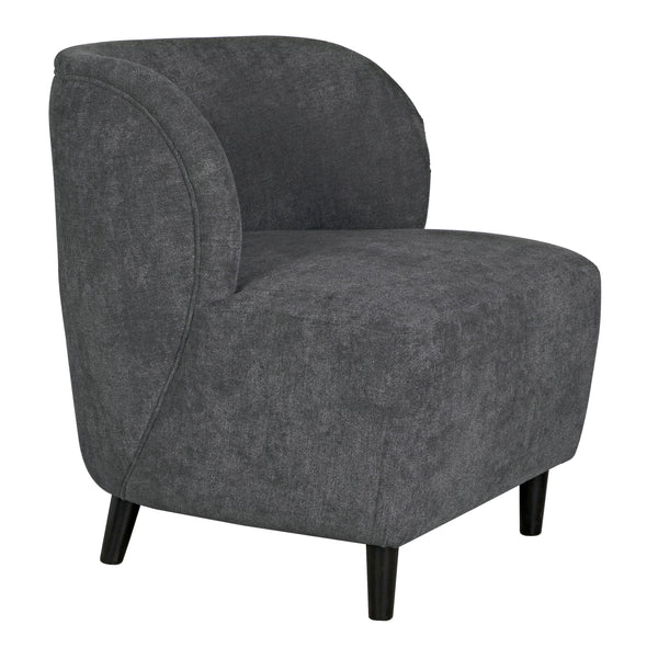 Laffont Sungkai/Mindi Chair in Charcoal Black with Ocean Grey Fabric