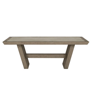 Efron Solid Wood Dining Table 84" - Distressed Gray/Antique White