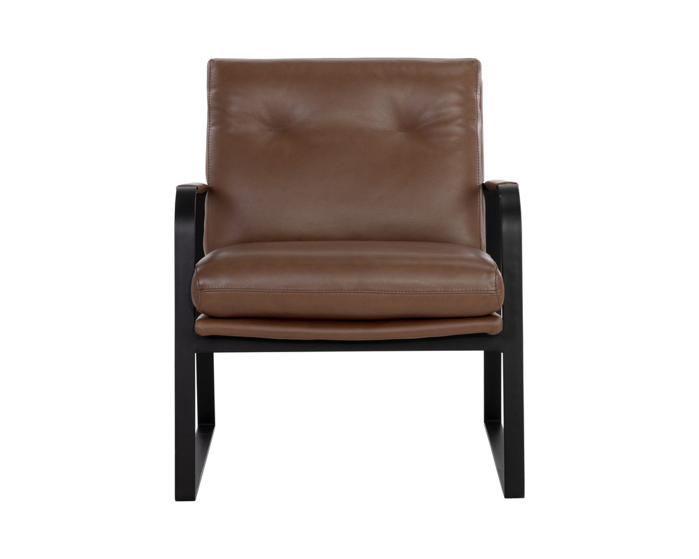STERLING LOUNGE CHAIR - MISSOURI MAHOGANY LEATHER