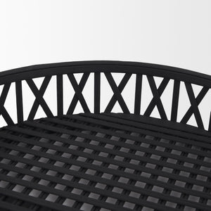 Thea Matte Black Wicker Trays (Set of 2)
