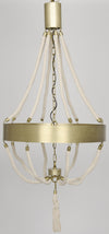 Alec Chandelier, Antique Brass and Rope