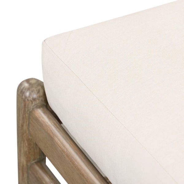 Rosen Outdoor Chaise In Natural Eucalyptus