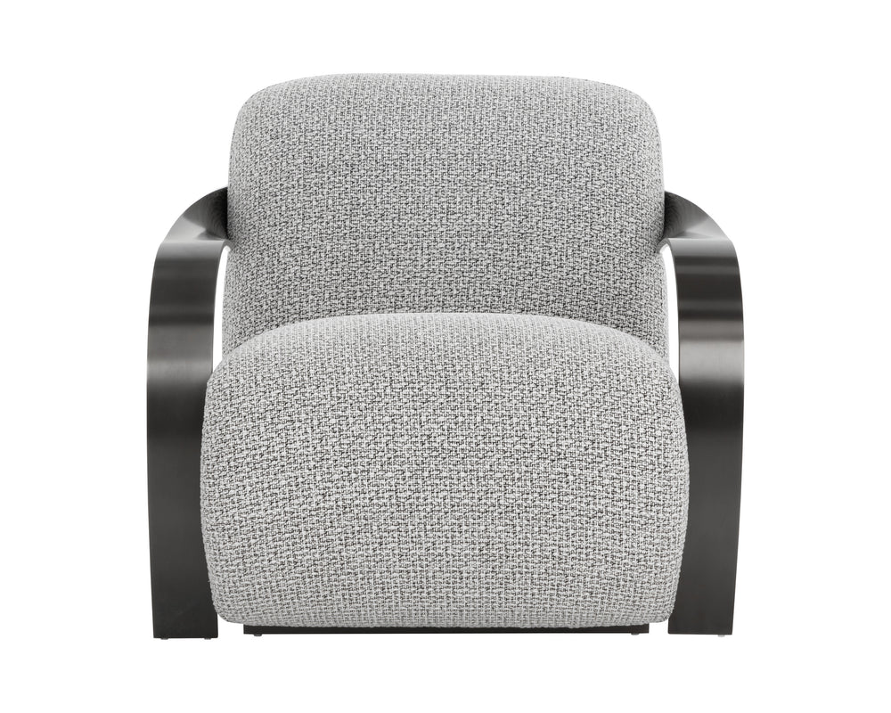 SONESTA LOUNGE CHAIR - DARK BRONZE - HELIOS CHECK BLACK