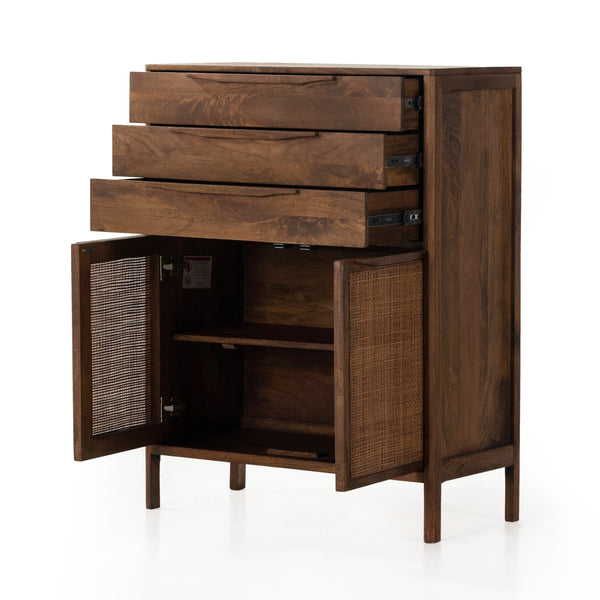 Sydney Tall Dresser In Brown Wash