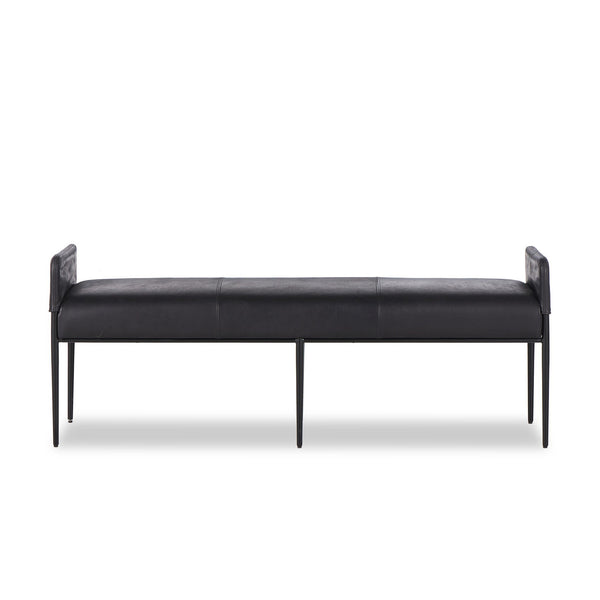 Brickel Backless Bench In Heirloom Black