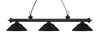 Riviera 3 Light Billiard Light in Matte Black Finish
