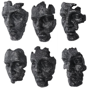 Self-Portrait Metallic Wall Decor, Set/6